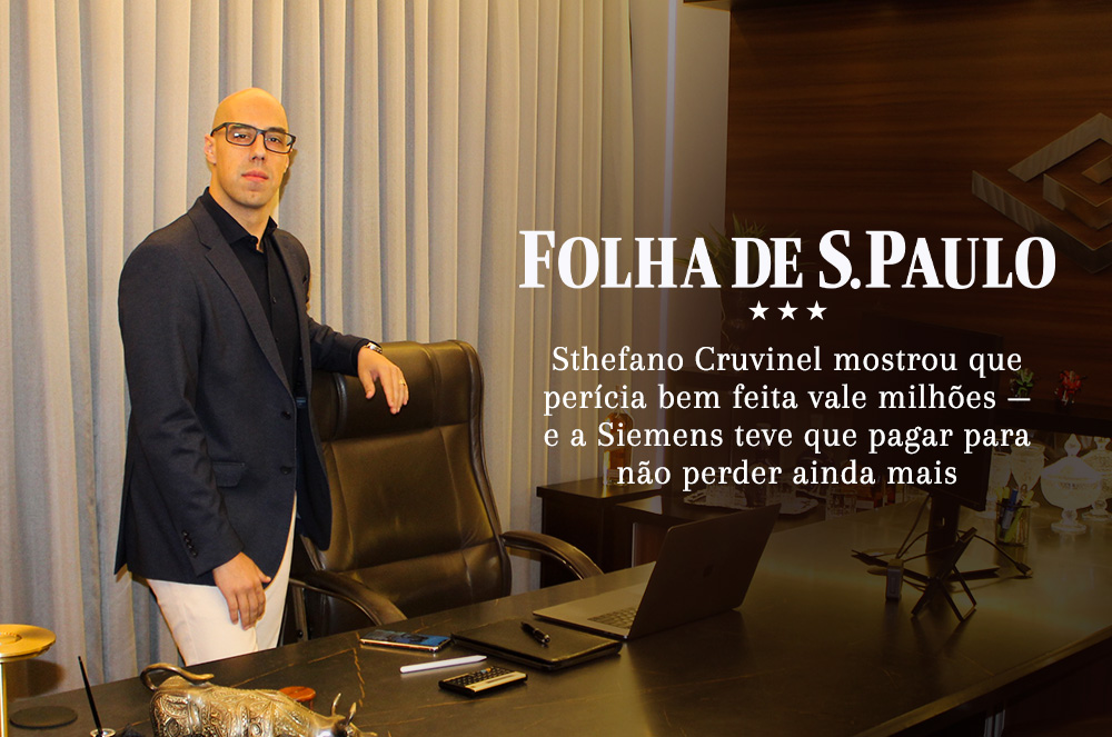 Com auditoria judicial Sthefano Cruvinel proporcionou um acordo de R$ 10,6 milhões com a Siemens e virou referência na Folha de S.Paulo