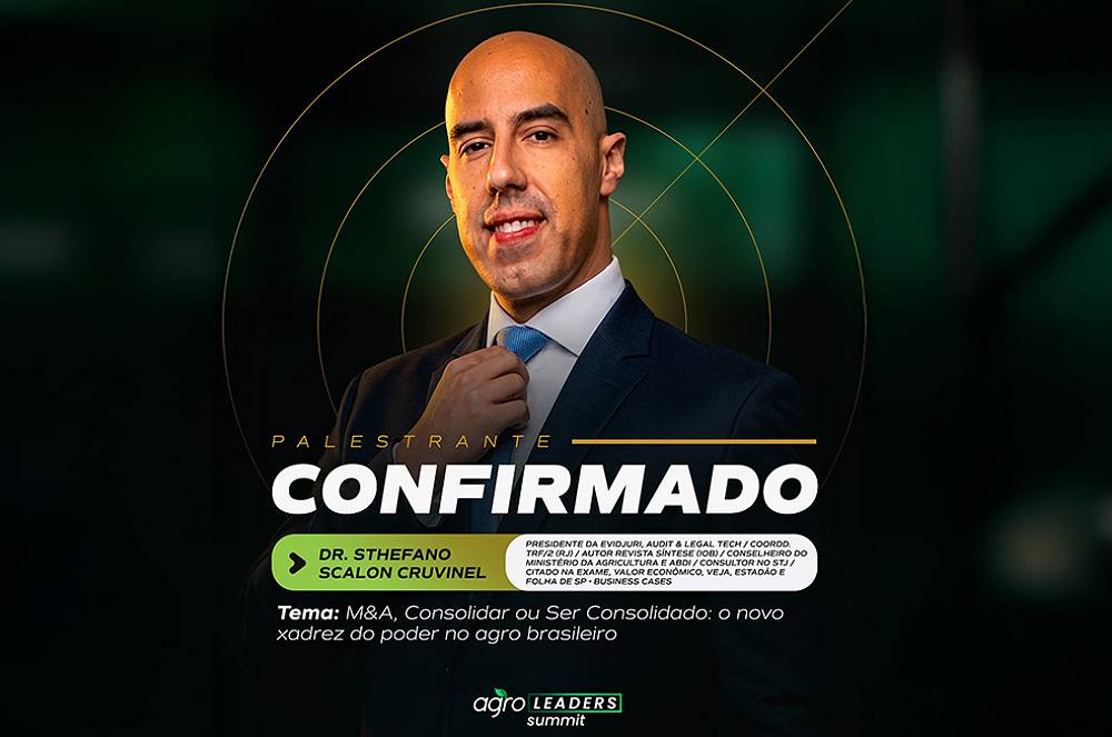Sthefano Cruvinel participará do Agro Leaders Summit para discutir estratégias de M&A no agronegócio