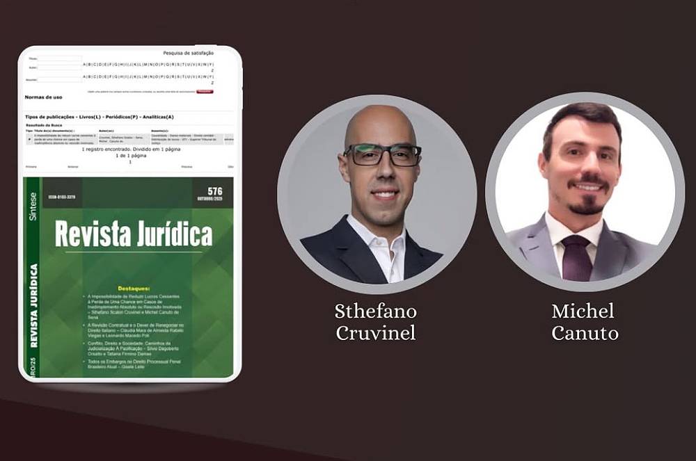 Sthefano Cruvinel explica por que lucros cessantes não podem ser tratados como perda de uma chance em artigo
